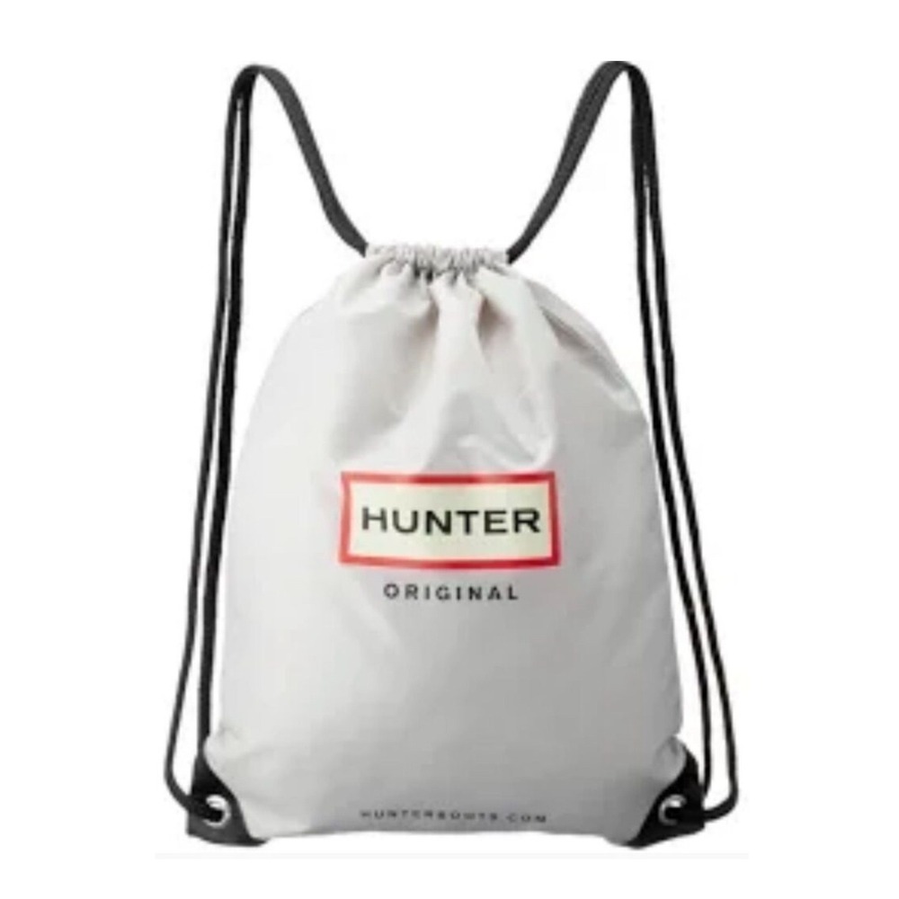 Hunter Original Drawstring Backpack Bag Gray Nylo… - image 1